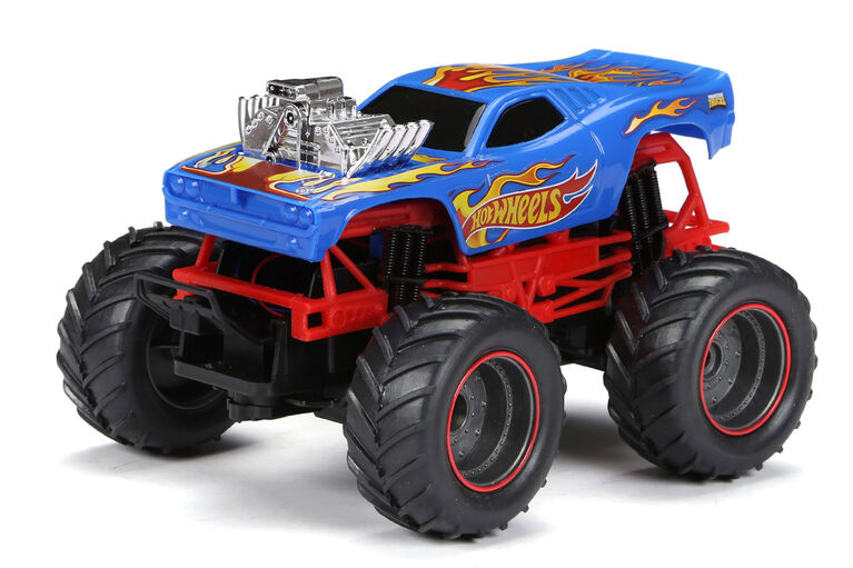 New Bright RC - Jouet radiocommandé à l'échelle Monster Truck Hot Wheels à l'échelle 1:24 - Paquet double. - Notre Exclusivité