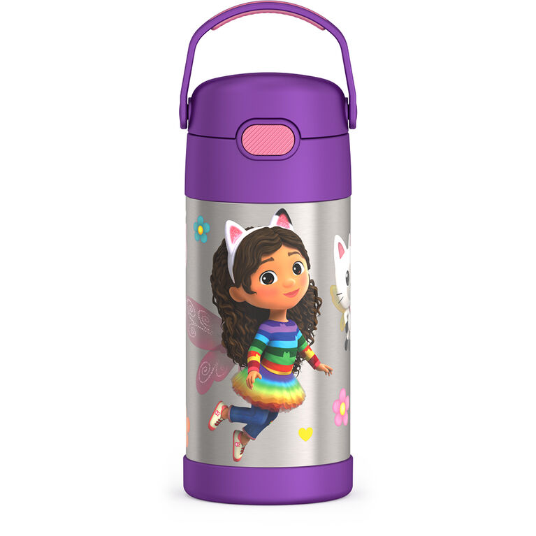 Bouteille d'eau FUNtainer avec paille, Gabby''s Dollhouse, 12oz