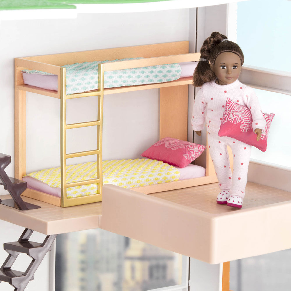Doll Bunk Bed Kids Room Set Toy, New Cute Dolls  Bunk Beds 