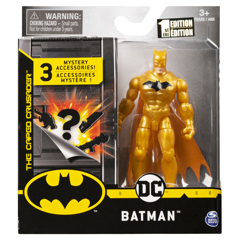 BATMAN, 4-Inch Defender BATMAN Action Figure with 3 Mystery Accessories, Mission 2