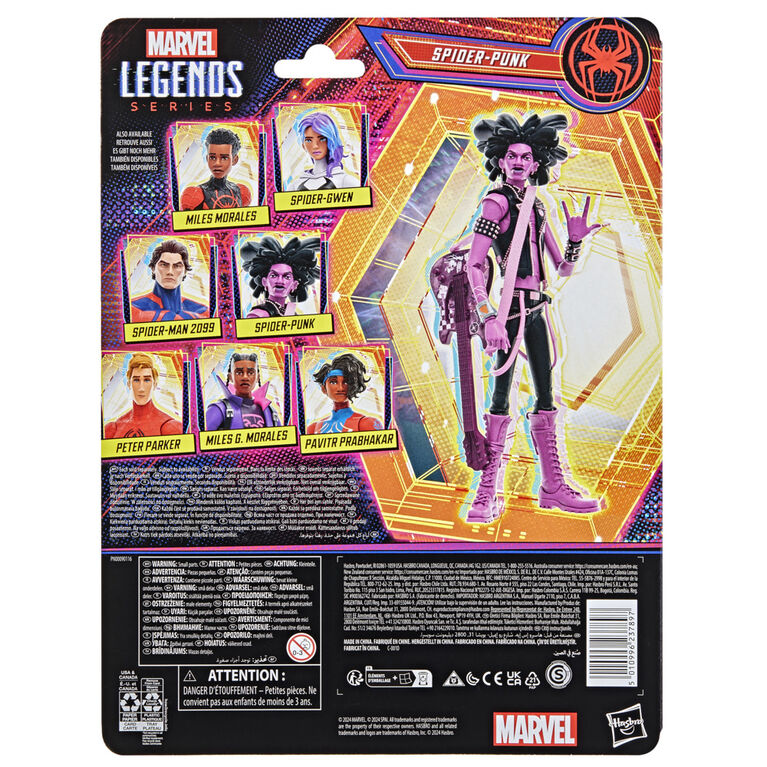 Marvel Legends Series Spider-Punk, Spider-Man: Across the Spider-Verse Collectible 6 Inch Action Figure