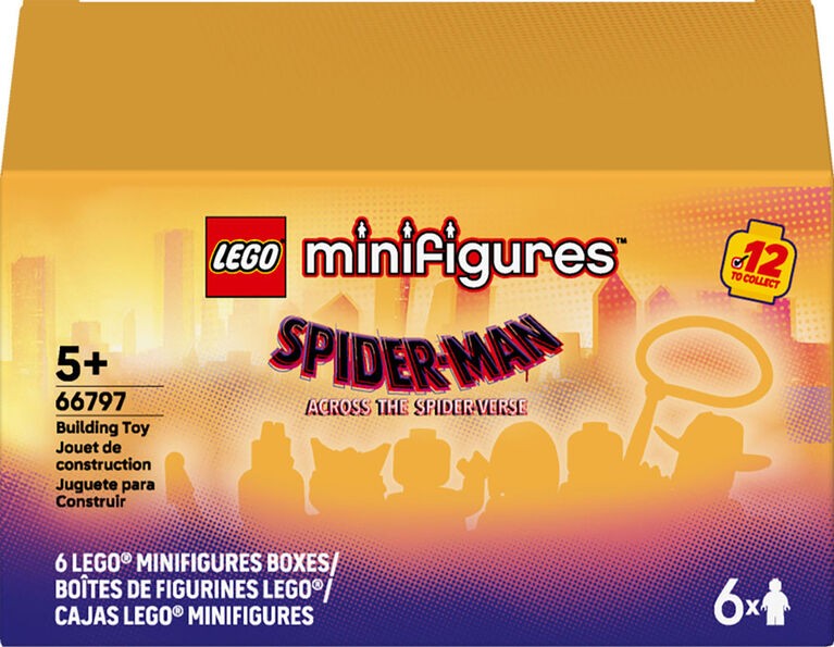 LEGO Minifigures Spider-Man: Across the Spider-Verse 6 Pack - Pretend Play Toys for Kids - 66797