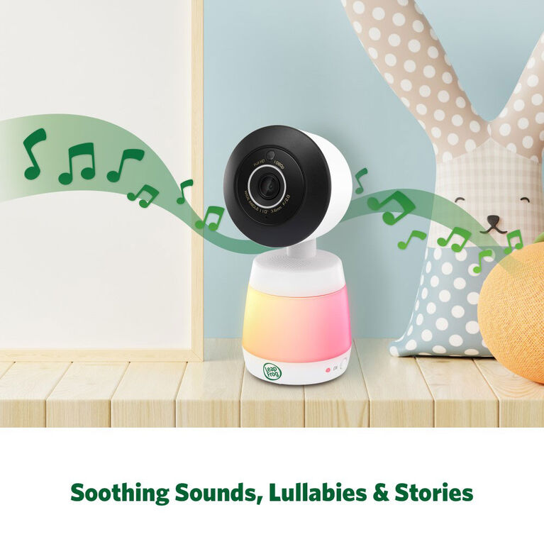 LeapFrog LF2926FHD-TOUCH 1080p WiFi Remote Access 360 Degree Pan & Tilt Video Baby Monitor with 5.5" Touch Screen High Definition 1080p Display, Super Long Range, Night Light, Color Night Vision - White