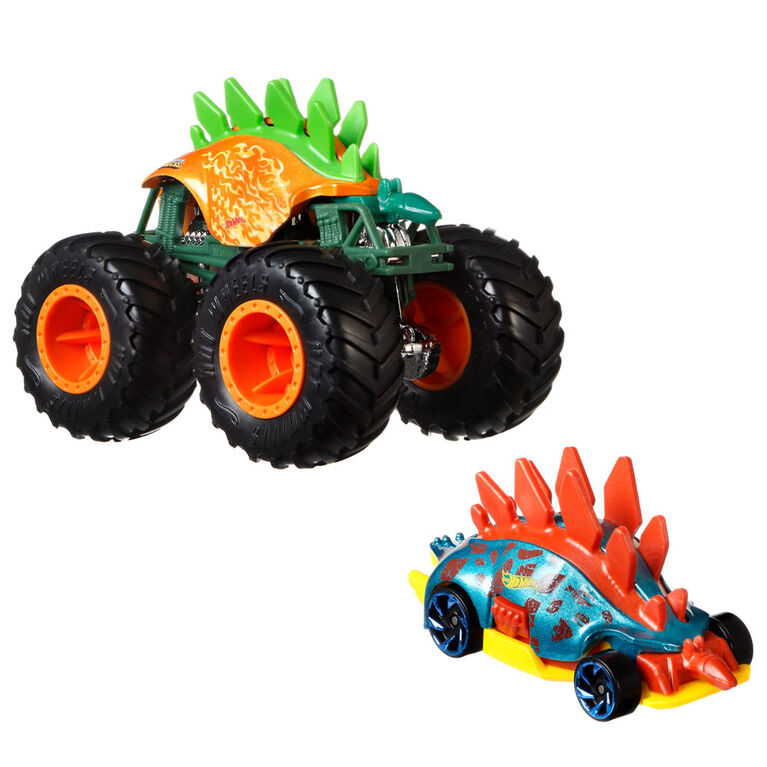 Hot Wheels- Monster Trucks - V&eacute;hicules &agrave; &eacute;chelle 1:64, coffret de 2