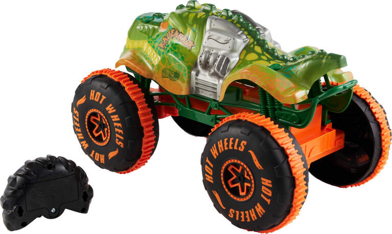 Hot Wheels Monster Trucks RC Rageasaur, Battery-Powered Remote-Control Toy Truck in 1:15 Scale