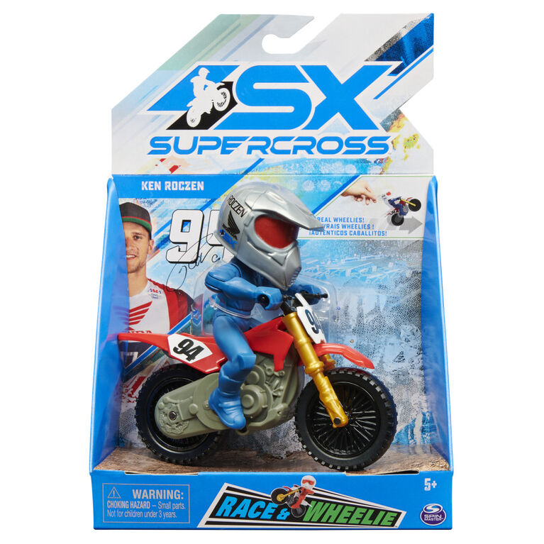 Supercross, Race and Wheelie Bike, Authentic Ken Roczen Collector Motorcycle, 1:18 Scale