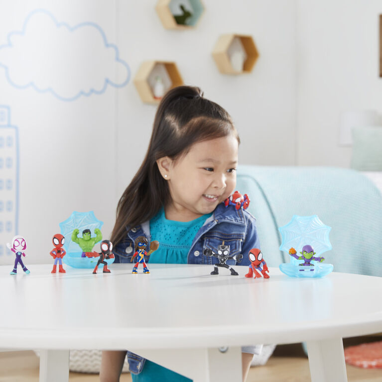 Marvel Spidey and His Amazing Friends, figurineWebs Up Minis boîtier en forme de toile