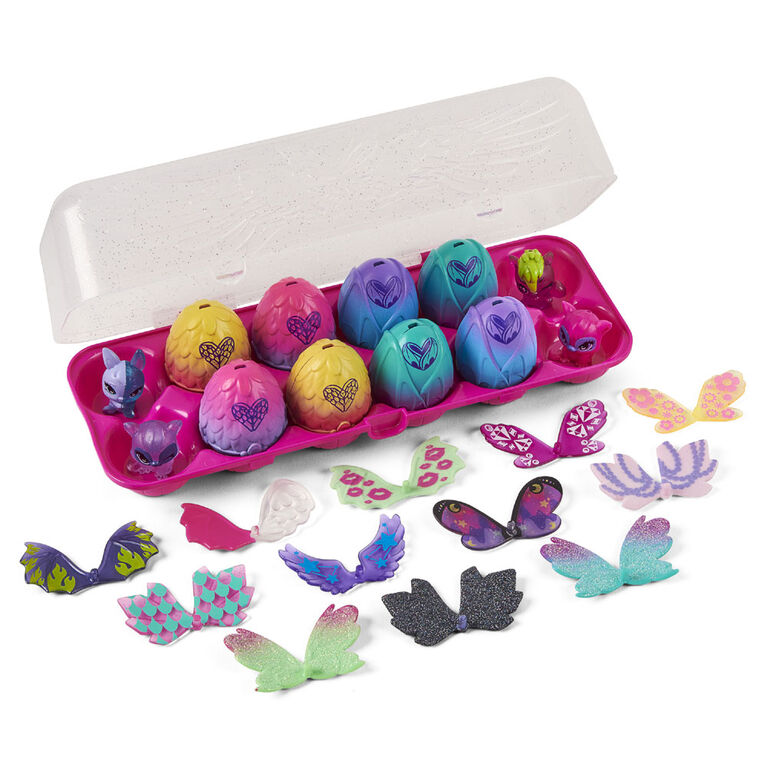 Hatchimals CollEGGtibles, Wilder Wings 12-Pack Egg Carton with Mix and Match Wings