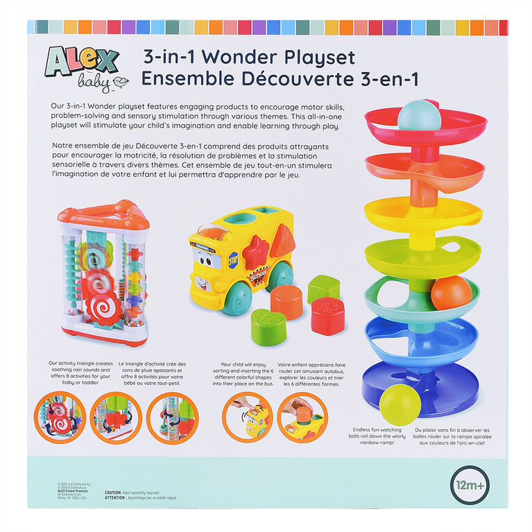 ALEX - Baby Wonder Playset 3 En 1