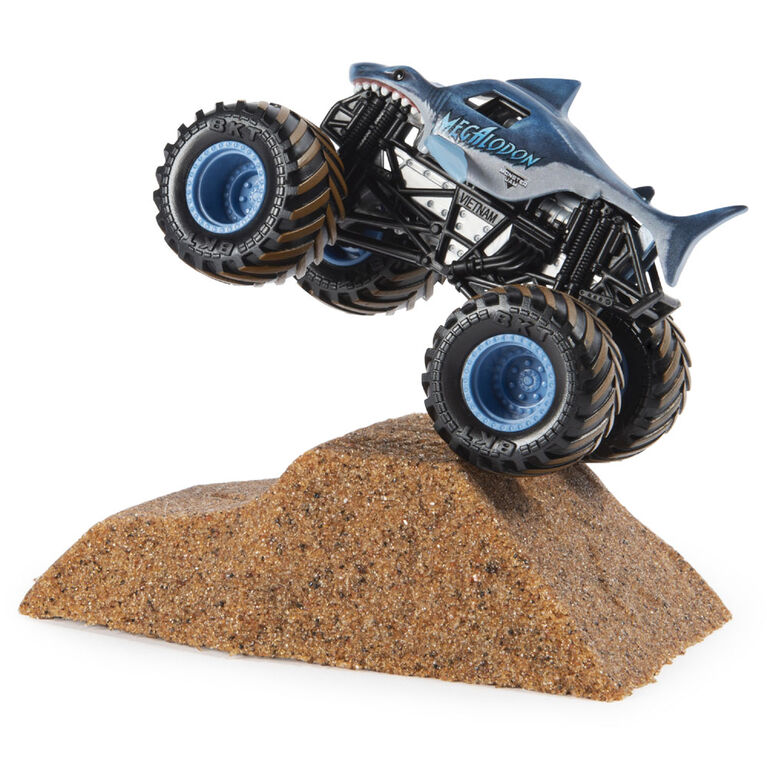 Coffret débutant Monster Dirt Megalodon, avec 226 g (8 oz) de Monster Dirt et un monster truck Monster Jam.