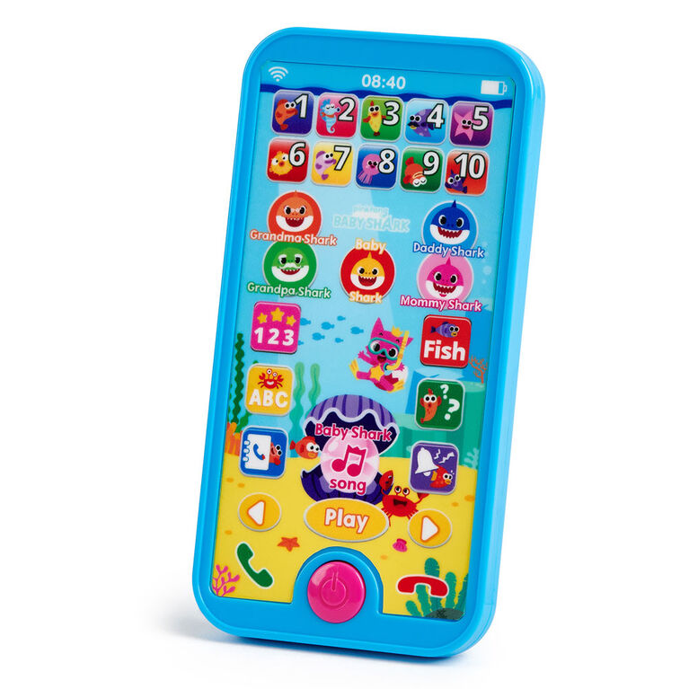 Pinkfong Baby Shark Telephone Intelligent Jouet Prescolaire Educatif Par Wowwee Edition Anglais Toys R Us Canada