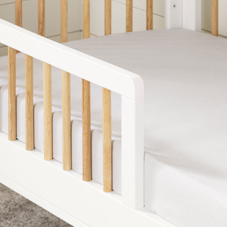 South Shore, Toddler Rail for Baby Crib White and Natural Babies R