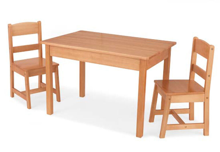 KidKraft - Rectangle Table and 2 Chair Set - Natural