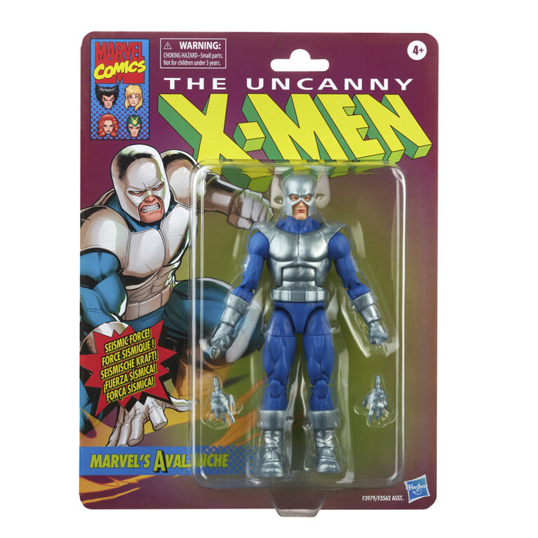 Marvel Legends Series X-Men, figurine articulée Marvel's Avalanche classique de 15 cm, 2 accessoires