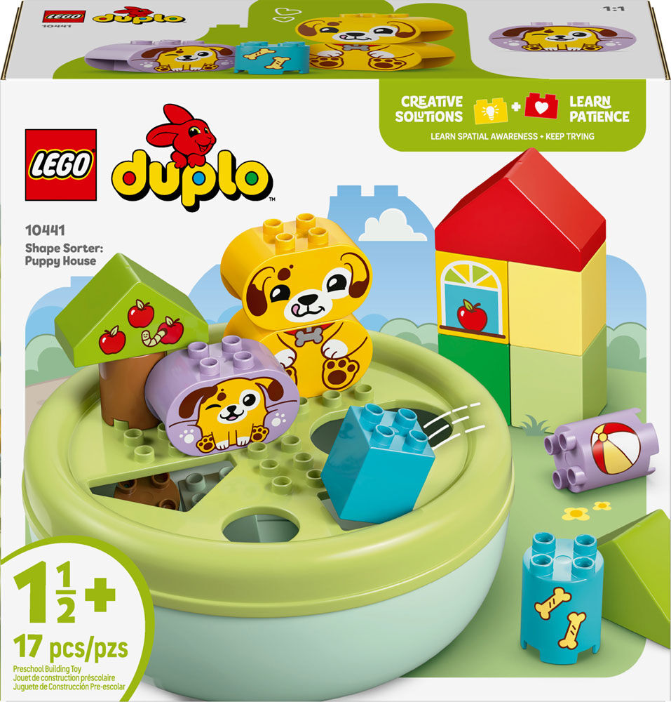LEGO DUPLO My First Shape Sorter: Puppy House Sensory Toy for Toddlers, Ages 1.5+ - 10441