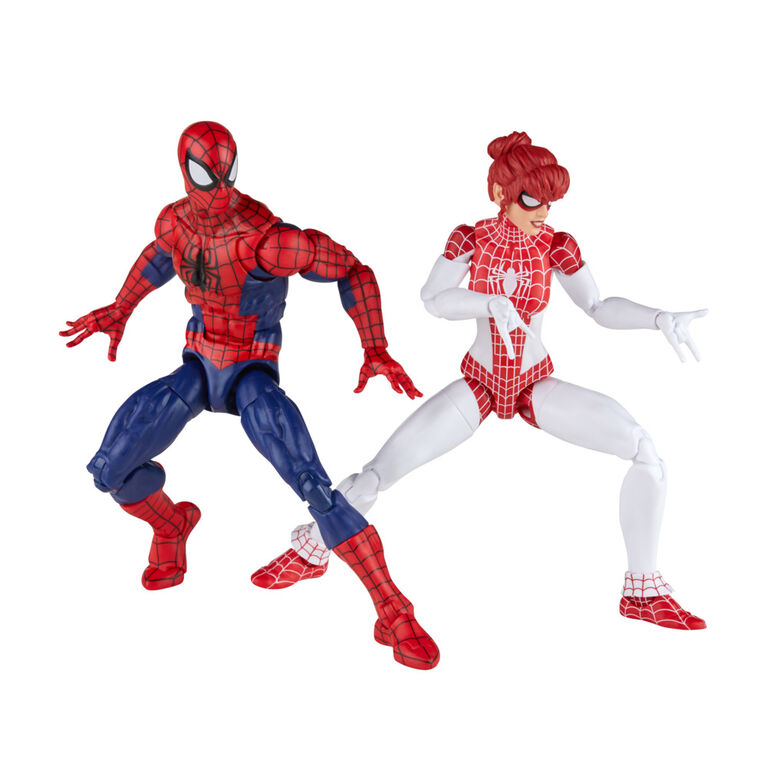 Marvel Legends Series Spider-Man 6-inch Spider-Man and Marvel's Spinneret Action Figure 2-Pack, Includes 10 Accessories
