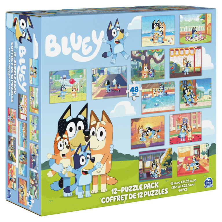 Bluey, Coffret de 12 puzzles