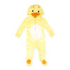 Baby Mode Hooded Flannel Fleece Pram: Yellow Duck Newborn