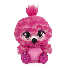 P.Lushes Designer Fashion Pets, Flo West, flamant rose en peluche, rose vif, 15,2 cm