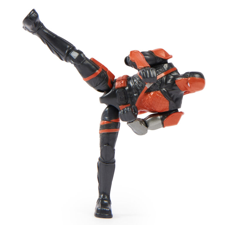 DC Comics, Figurine articulée Deathstroke de 10 cm avec 3 accessoires mystère