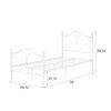 Country Poetry Lit de métal plateforme complet Simple Blanc solide