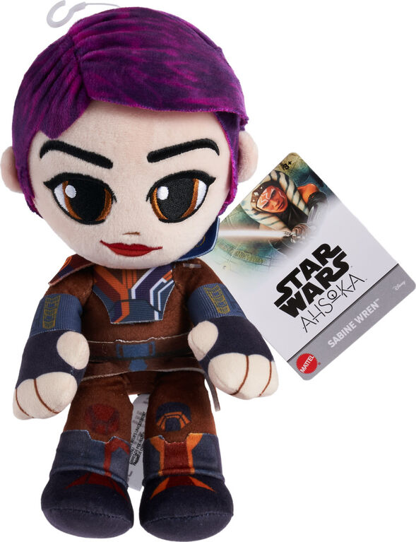 Star Wars Plush Sabine Wren Character Figure, 8-inch Soft Doll, Collectible Toy Gifts
