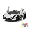 KIDSVIP Licensed 2-Seater Lamborghini Sian 4X4 24V Ride-On Car For Kids w/ RC - White