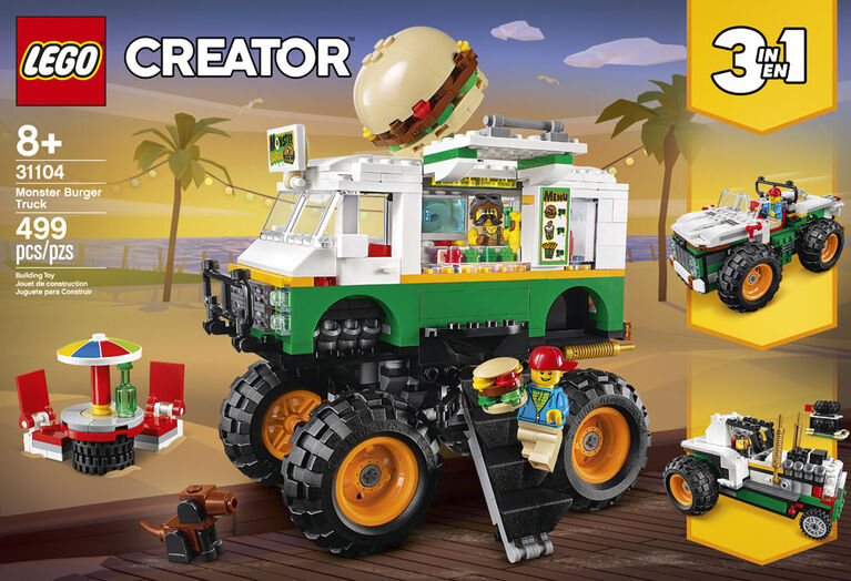 LEGO Creator Le Monster Truck à hamburgers 31104 (499 pièces)