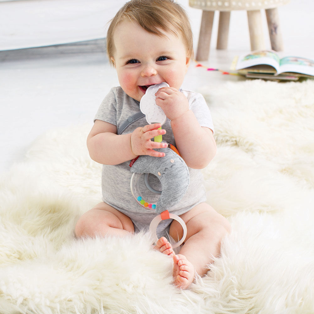 skip hop silver lining cloud stroller bar toy