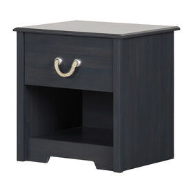 Aviron 1-Drawer Nightstand Blueberry