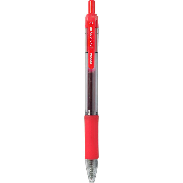 Zebra Sarasa X20 Retractable Gel Pen Red Ink 2pk