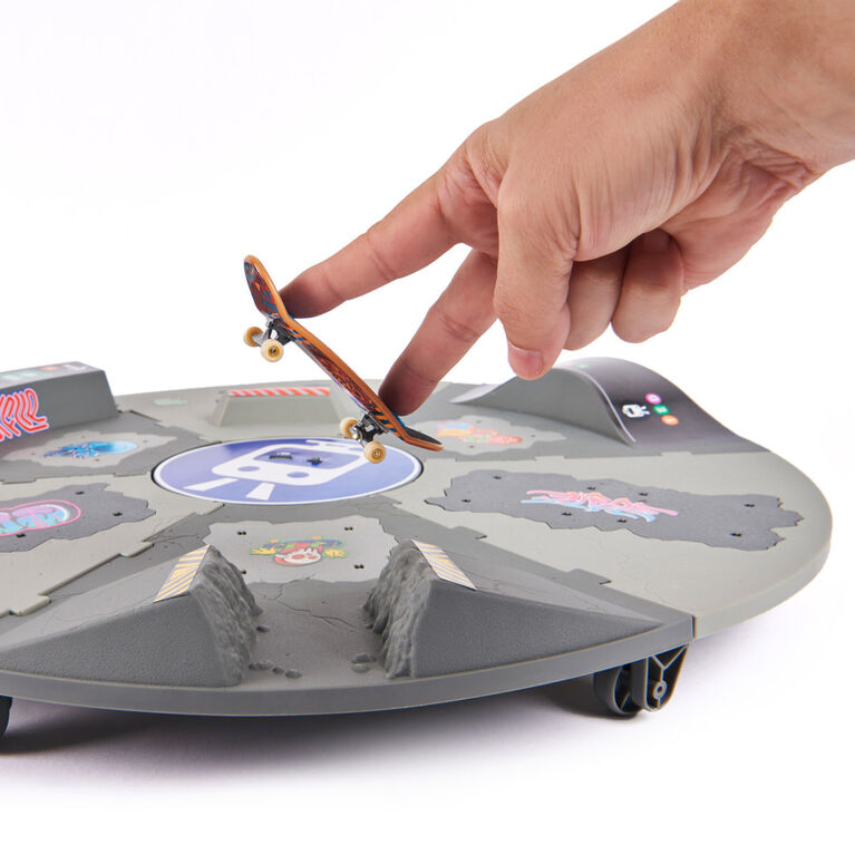 Tech Deck, Shredline 360, Skatepark motorisé, X-Connect Creator, Coffret rampe à construire et à personnaliser avec fingerboard exclusif
