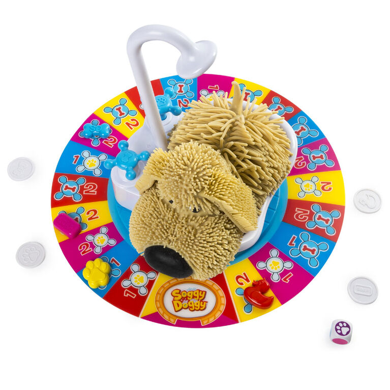 Soggy Doggy Board Game for Kids with Interactive Dog Toy