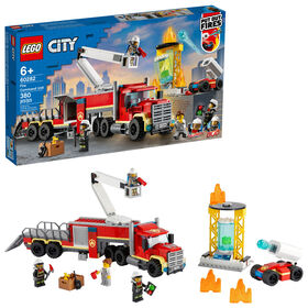LEGO City Fire L'unit&eacute; de commandement des pompiers 60282 (380 pi&egrave;ces)