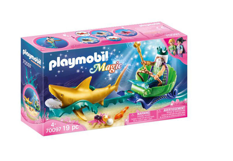 Playmobil Magic King Of The Sea W/ Shark Carriage 70097