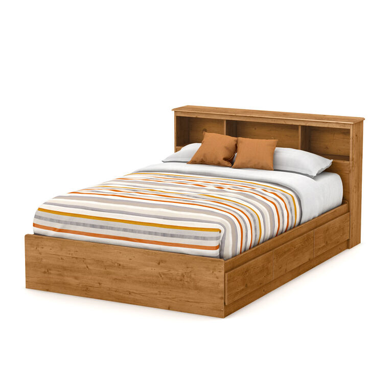 Little Treasures Mates Bed with 3 Drawers- Country Pine