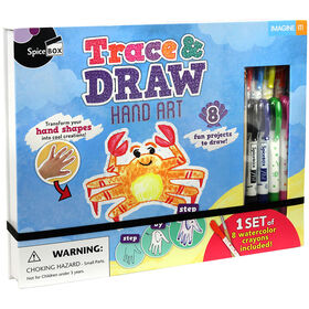 SpiceBox Children's Art Kits Imagine It Trace and Draw Hand Art - English Edition