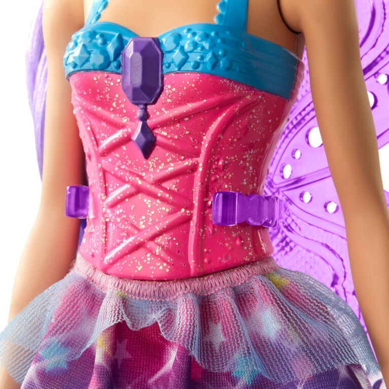 Barbie Dreamtopia Fairy Doll, 12-inch, Purple Hair, with Wings and Tiara