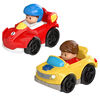 Fisher-Price Little People Wheelies 2-Pack, Race Car & Muscle Car