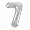 Ballon en aluminium argenté en forme de nombre 34" - 7