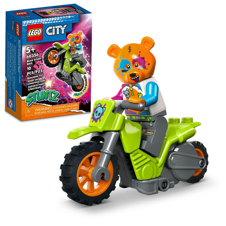 LEGO City Bear Stunt Bike 60356 Building Toy Set (10 Pieces)