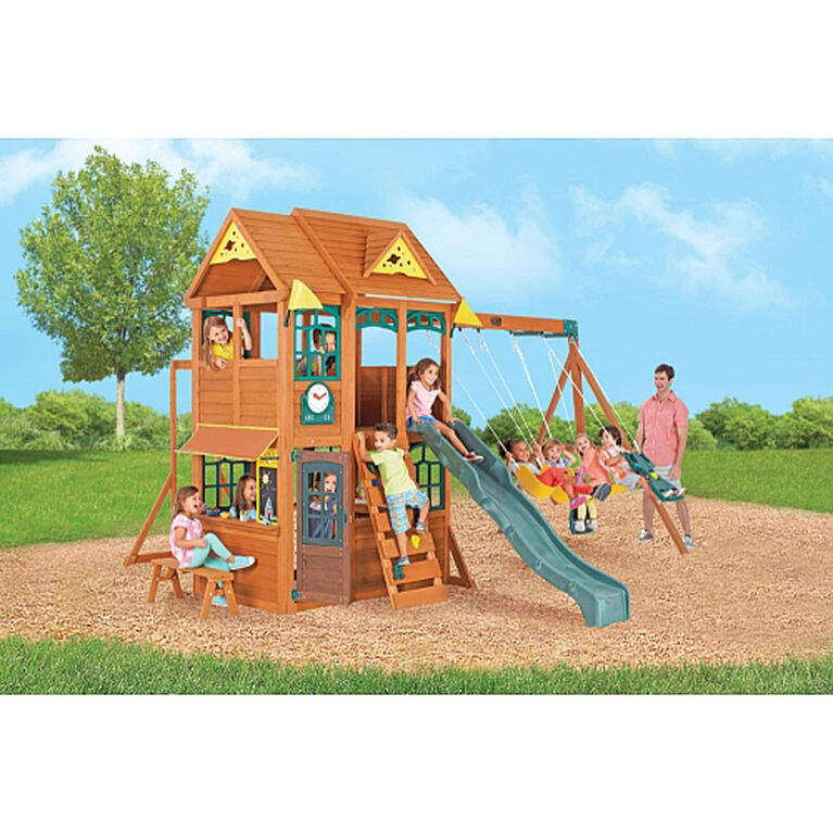 KidKraft Meadowbrook Wooden Swing Set