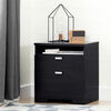 Reevo Nightstand w/Drawers Black Oak