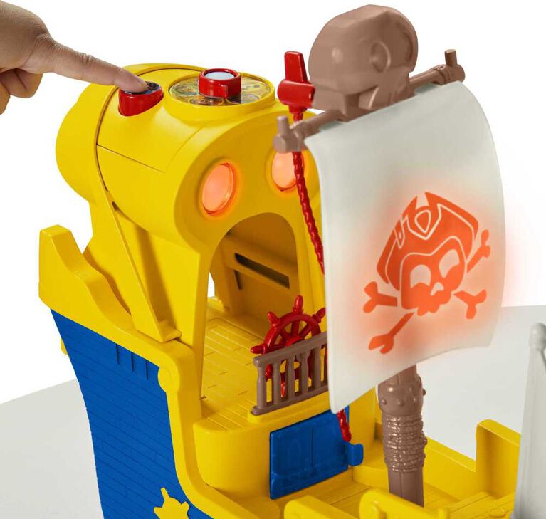 Fisher-Price- Nickelodeon - Santiago of the Seas - Bateau pirate El Bravo Lumières et Sons - Édition anglaise