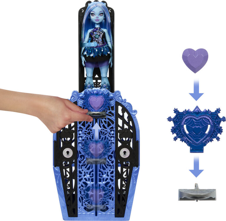 Monster High Skulltimate Secrets Monster Mysteries Playset, Abbey Bominable Doll with 19+ Surprises