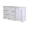 Savannah Storage Cabinet with 3 Drawers and 1 Door Dresser - Pure White