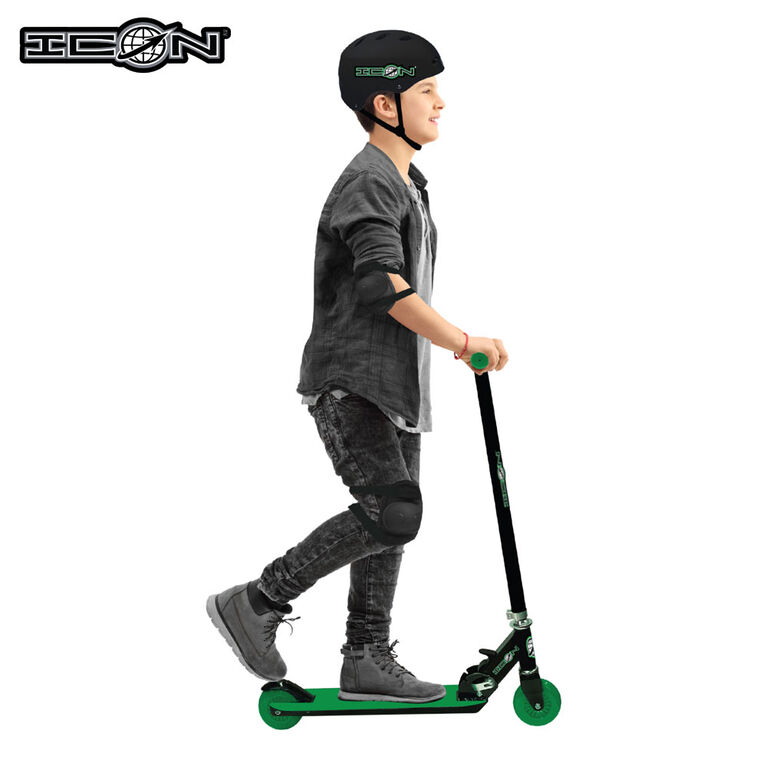 Icon Supreme 100Mm Light Up Wheel Scooter - Green