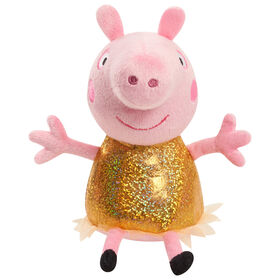 Peppa Pig 8-Inch Bean Plush Hollywood Peppa, Super Soft and Cuddly Small Plush Stuffed Animal