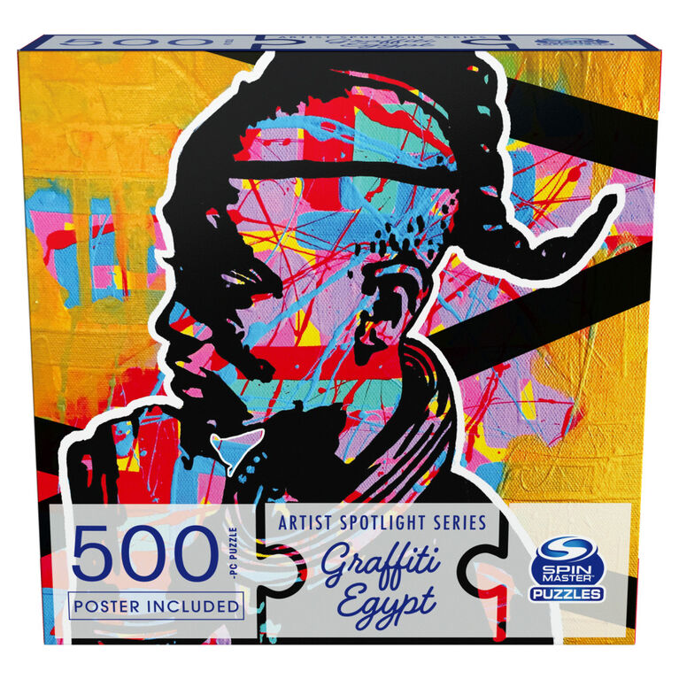500-Piece Jigsaw Puzzle, Graffiti Egypt, The Conscious Warrior, by Spin Master Puzzles - English Edition