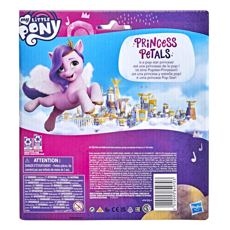 My Little Pony: A New Generation Mega Movie Friends Princess Petals 8 Inch Pink Pony Toy with Comb